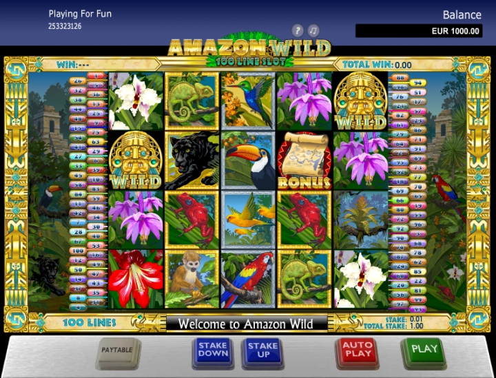 Amazon Wild slot machine screenshot