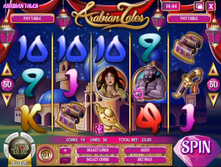 Arabian Tales video slot game screenshot