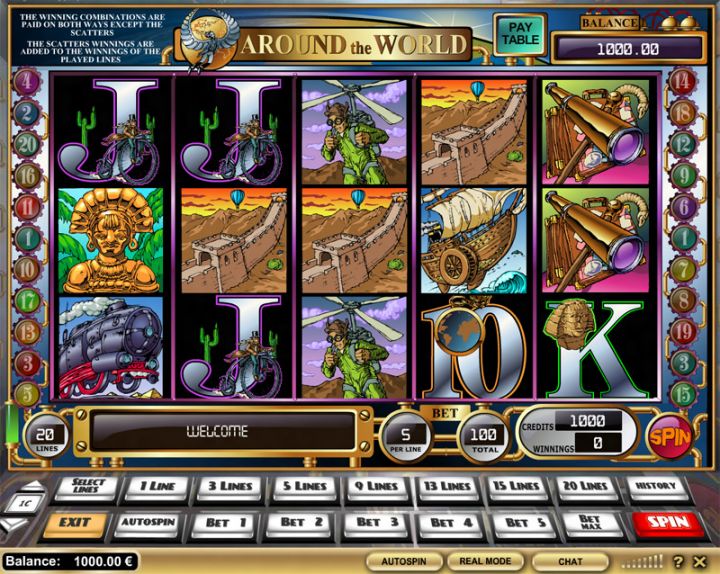 Around the World slot machine screenshot