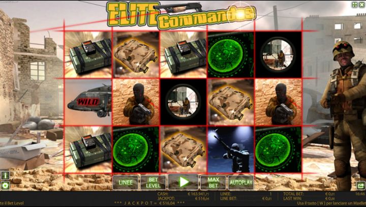 Elite Commandos video slot machine screenshot