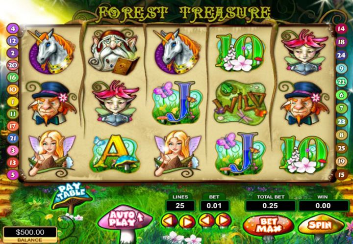 Forest Treasure video slot game screenshot
