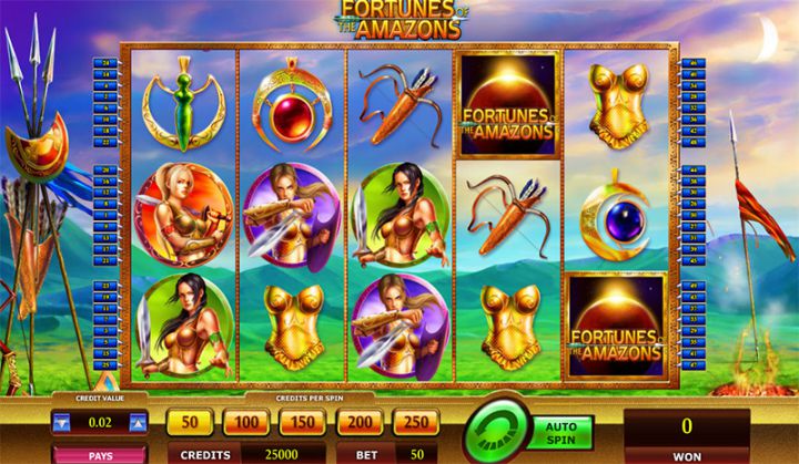 Fortunes of the Amazons slot game screenshot