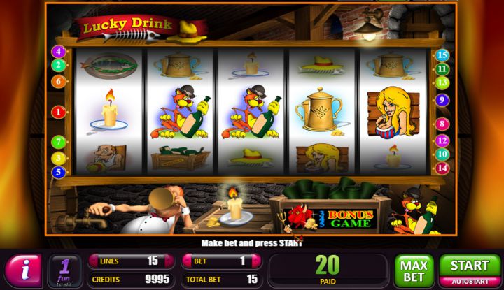 Lucky Drink Old slot game screenshot