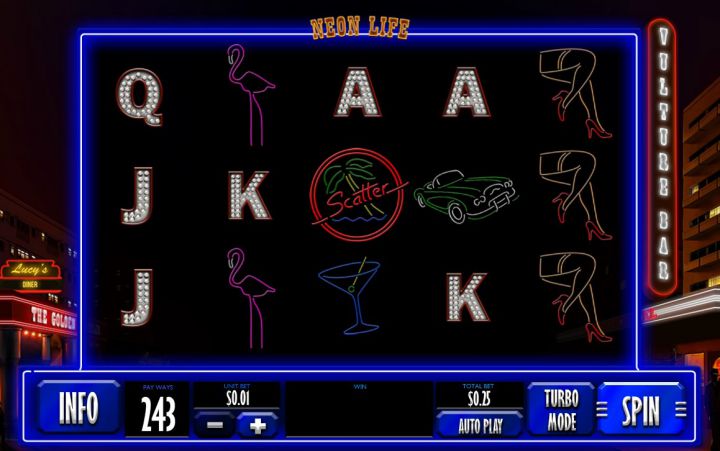 Neon Life video slot game screenshot