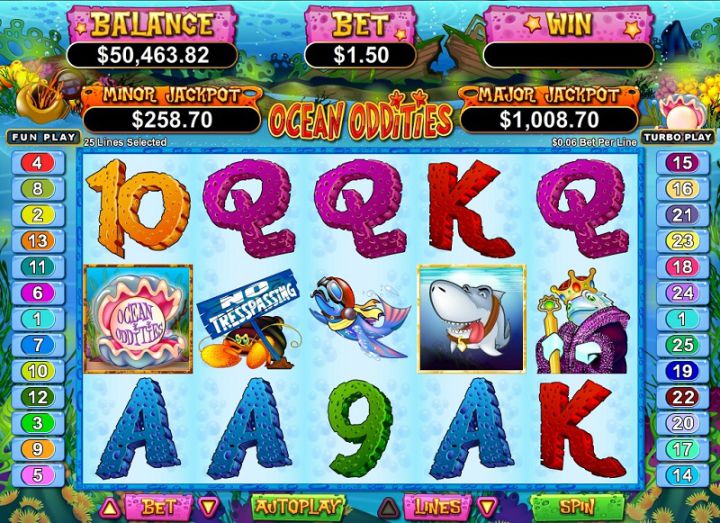 Ocean Oddities slot game screenshot