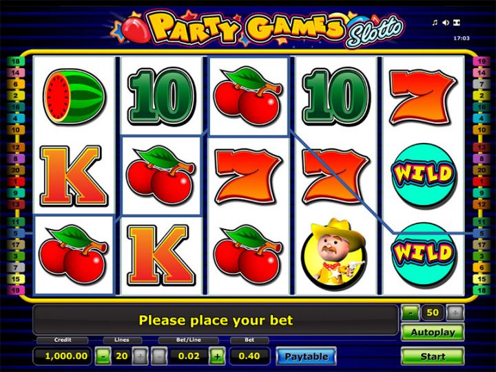 Party Games video slot machine screenshot