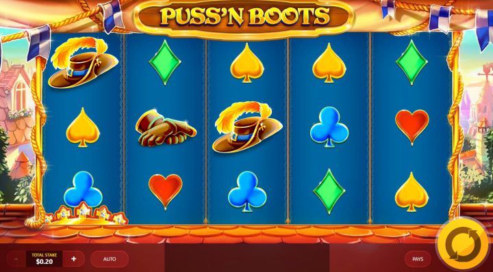Puss'N Boots video slot machine screenshot