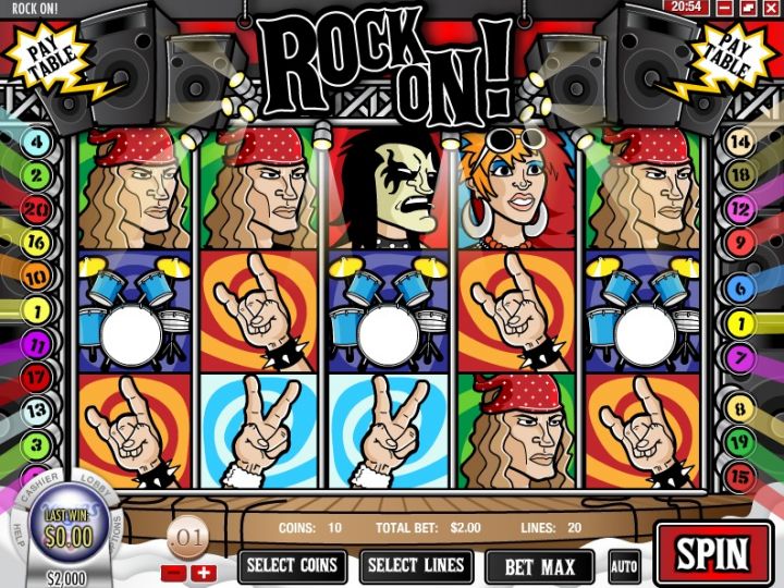 Rock On slot game screenshot
