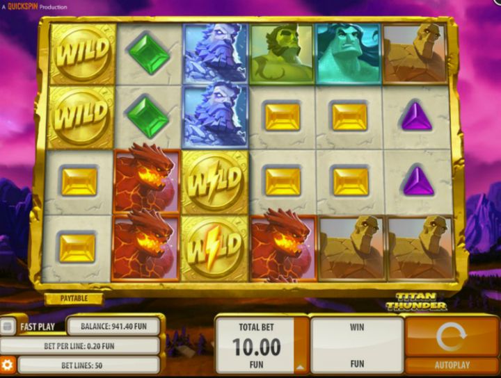Titan Thunder slot machine screenshot
