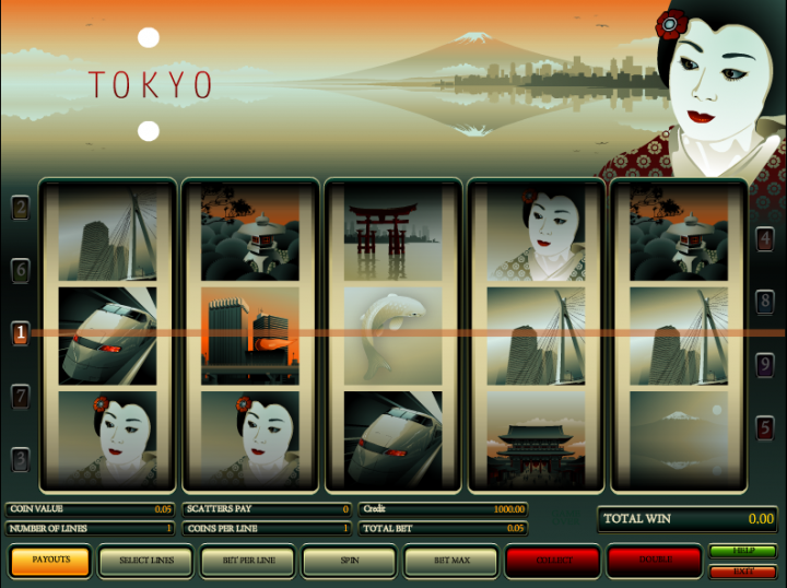 Tokyo slot game screenshot