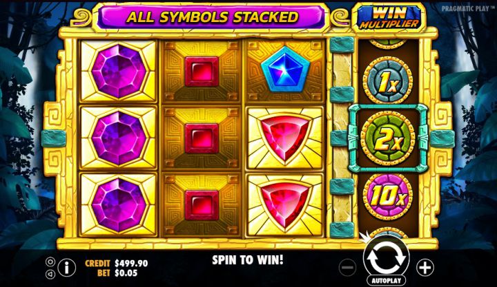 Aztec Gems video slot game screenshot