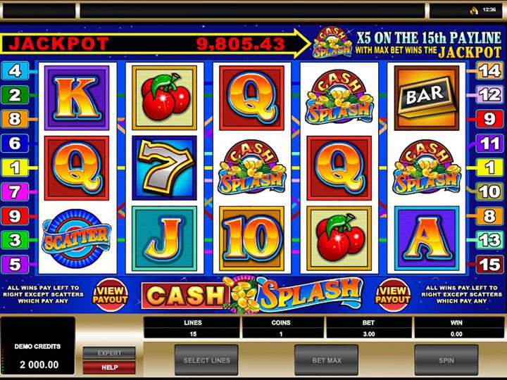 Cash Splash 5 Reel slot game screenshot