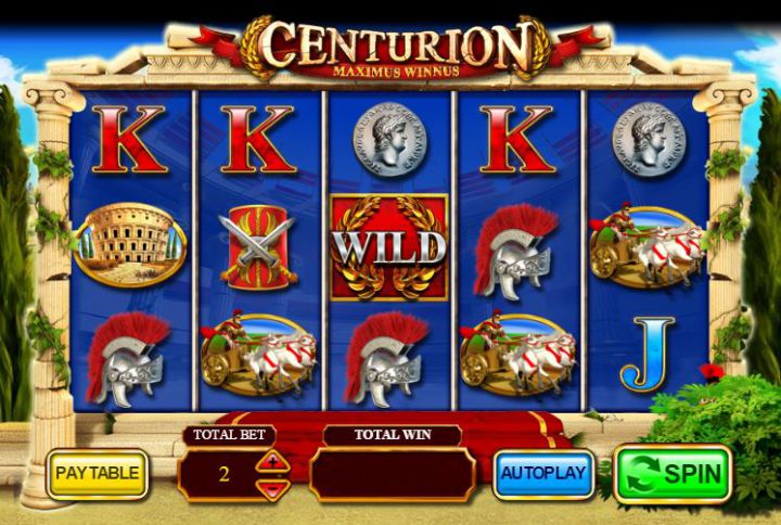 Centurion video slot machine screenshot