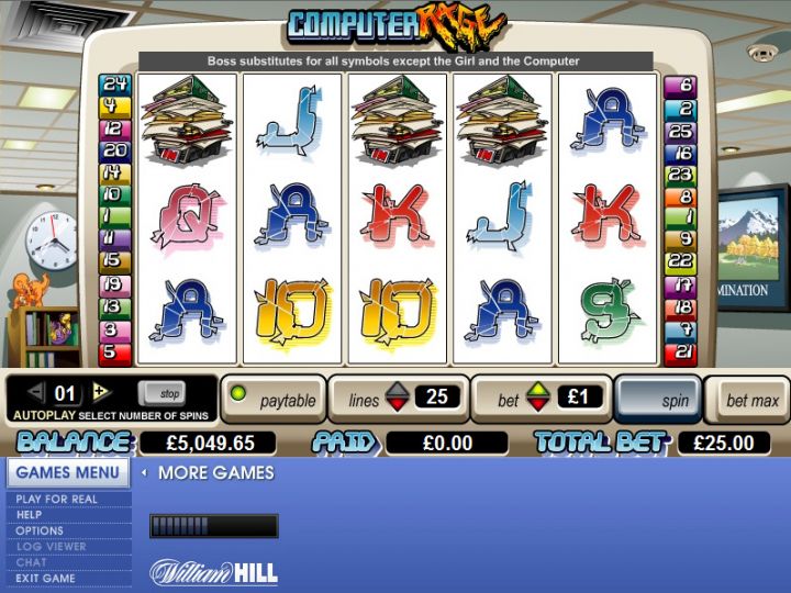 Computer Rage slot machine screenshot