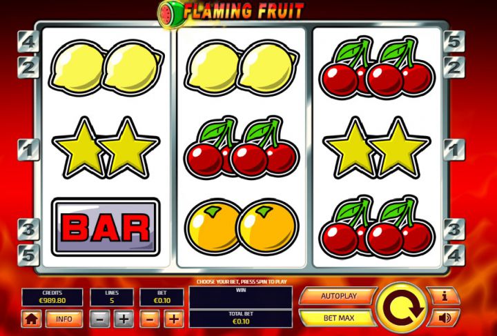 Flaming Fruit video slot game screenshot