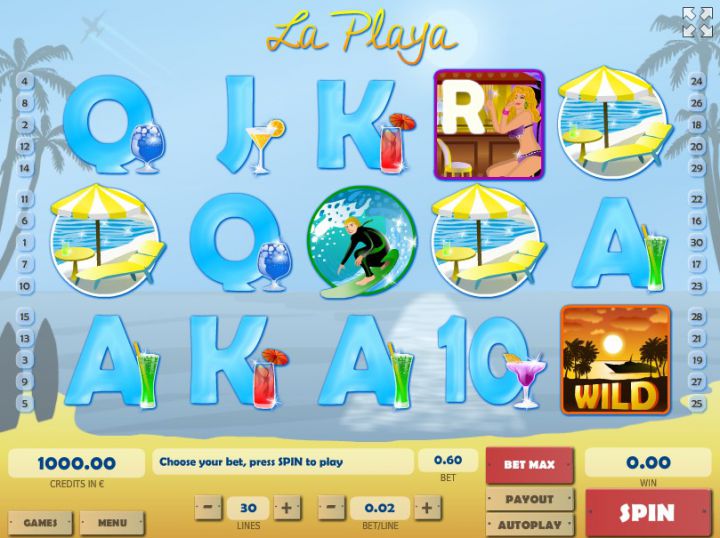 La Playa slot game screenshot