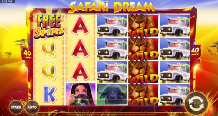 Safari Dream video slot game screenshot